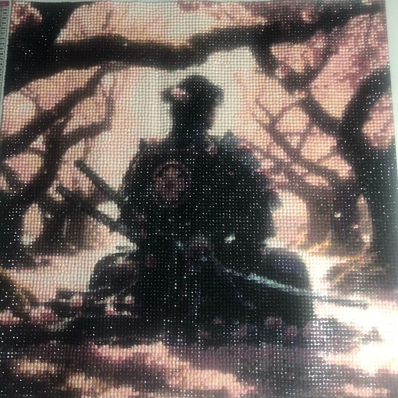 Mosaic Art of Warrior in Forest